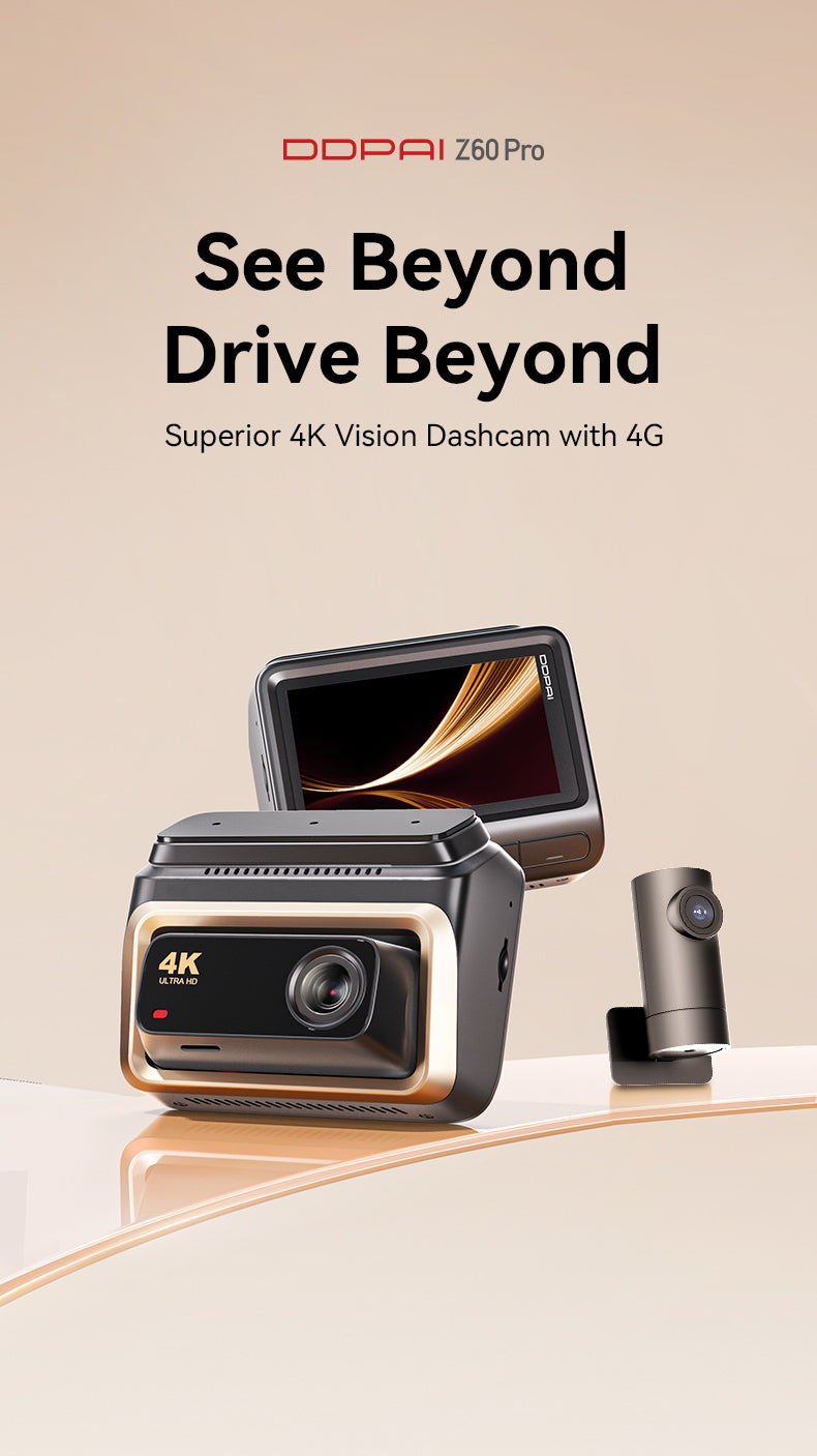 Best 4K Dual / Three-Channel Dash Cam with Optional 4G | DDPAI Z60 Pro
